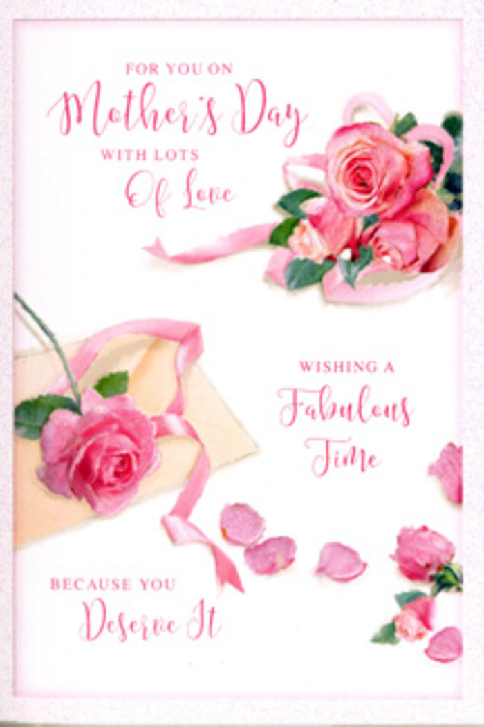 The Mother's Day card shown here looks like a florist's daydream transferred onto paper, echoing the same thoughtful care that goes into arranging a hand-tied bouquet for homes around Harrow on the Hill. At its heart, a cluster of pink roses blossoms across the card, each rose detailed with soft, layered petals that give the illusion of real texture. The colours move gently from a tender blush to a deeper rose shade, much like the varied tones you might find in a basket of fresh market blooms brought up from the high street. Some roses are gathered together in a main focal point, while others appear as secondary blooms or single heads, creating a natural, slightly scattered composition. Around them, individual petals lie like little notes of colour, drifting across a creamy white background and adding a whimsical, almost nostalgic feeling, as if petals had fallen from a bouquet placed beside the card on a windowsill overlooking the Hill. Elegant, sweeping calligraphy weaves through the design, its dark ink a graceful contrast to the soft pinks, spelling out emotive Mother's Day sentiments that feel both celebratory and sincere. A slender ribbon, in a complementary pastel tone, threads its way past the blooms, looping and curling with a relaxed, decorative ease that recalls the final flourish on a custom bouquet. The overall lighting is soft and inviting, with a hint of warmth that suggests afternoon light coming through a Harrow townhouse window. This image captures not just a greeting card, but the comforting atmosphere of gifting roses and heartfelt words to a cherished mum.